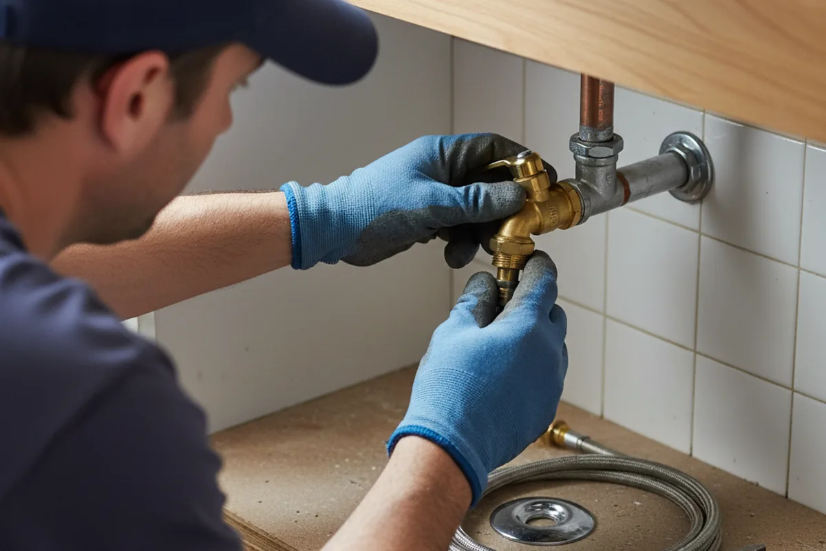 Shutoff valve and fitting work during Emergency Plumbing in Fredonia